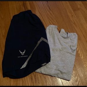 Air Force PT Uniform T-Shirt and Shorts Set